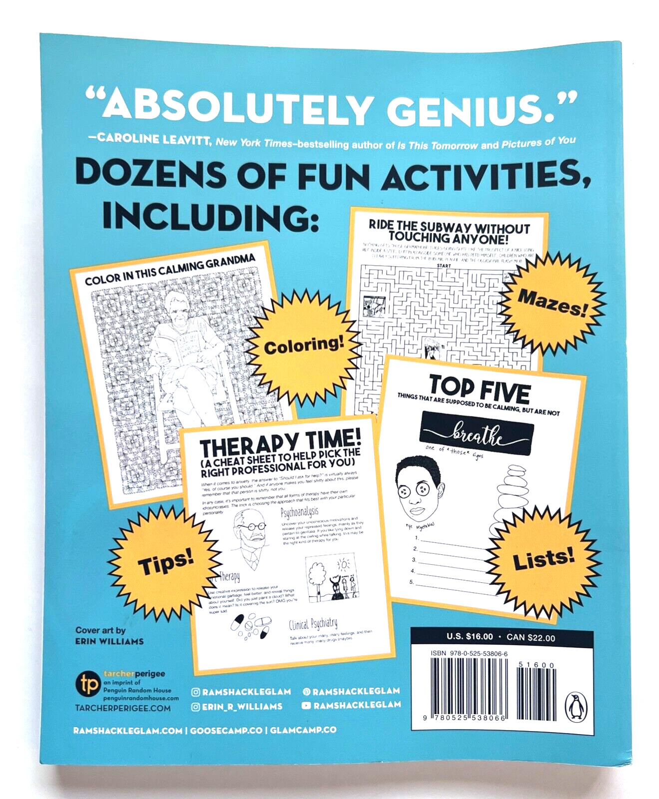 The Big Activity Book For Anxious People by Jordan Reid and Erin Williams PB New