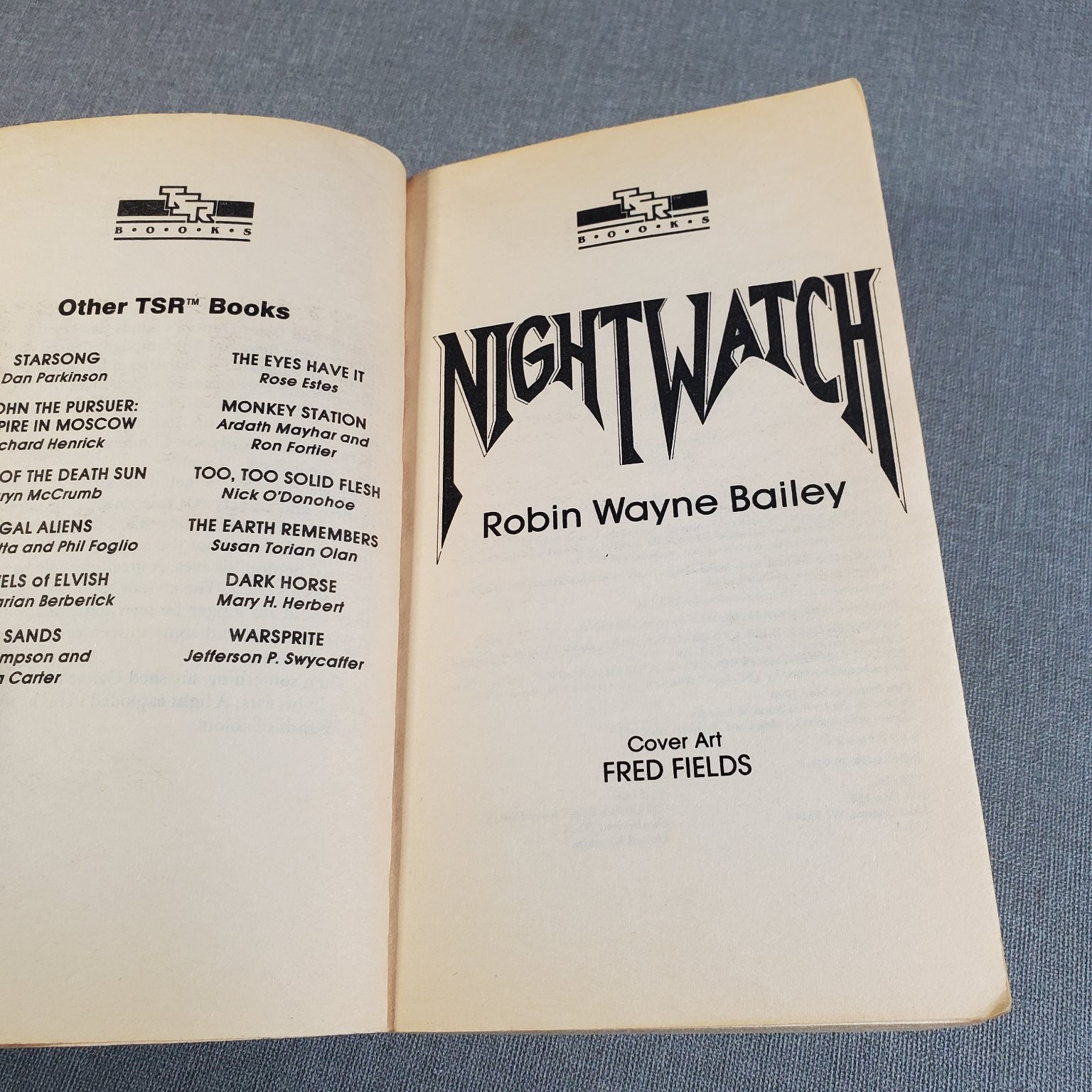 Nightwatch Murder By Magic Robin Wayne Bailey 1990 First Printing TSR Fantasy