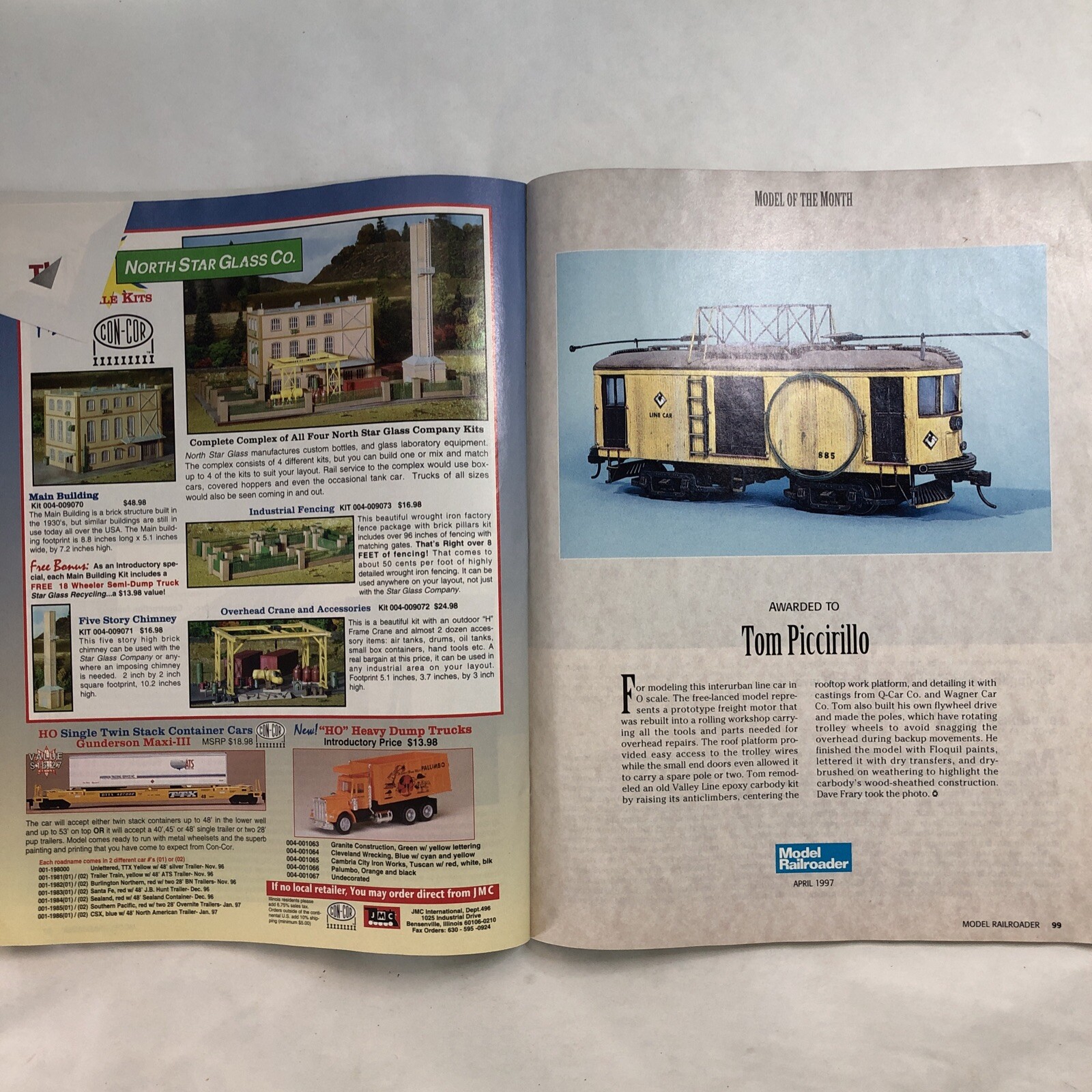 MODEL RAILROADER Magazines Apr 1997 MNRA Convention, July 1998 LOT-OF-2 AS SHOWN