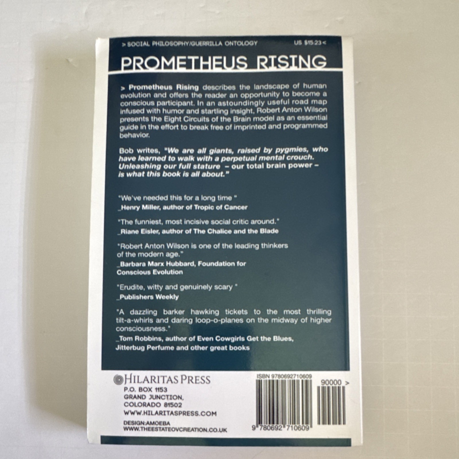 Robert Anton Wilson – Prometheus Rising (2016, Trade Paperback) Hilaritas-1