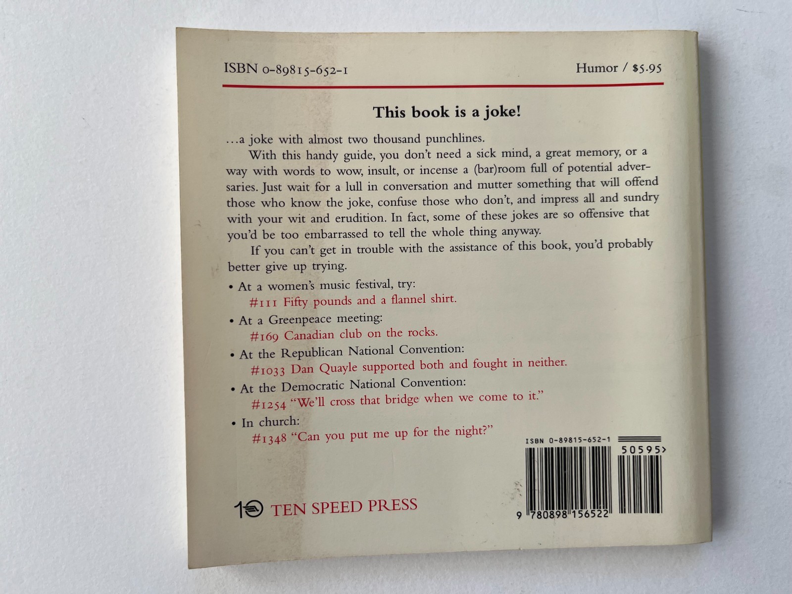 Punchlines By DAVID GOINES ~ rare humor book by poster artist calligraphy