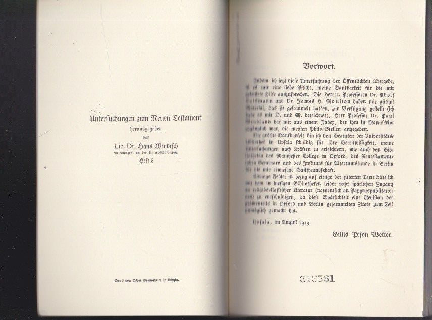 Charis by Gillis Petersson Wetter – (German & Greek) Classic Reprint LN
