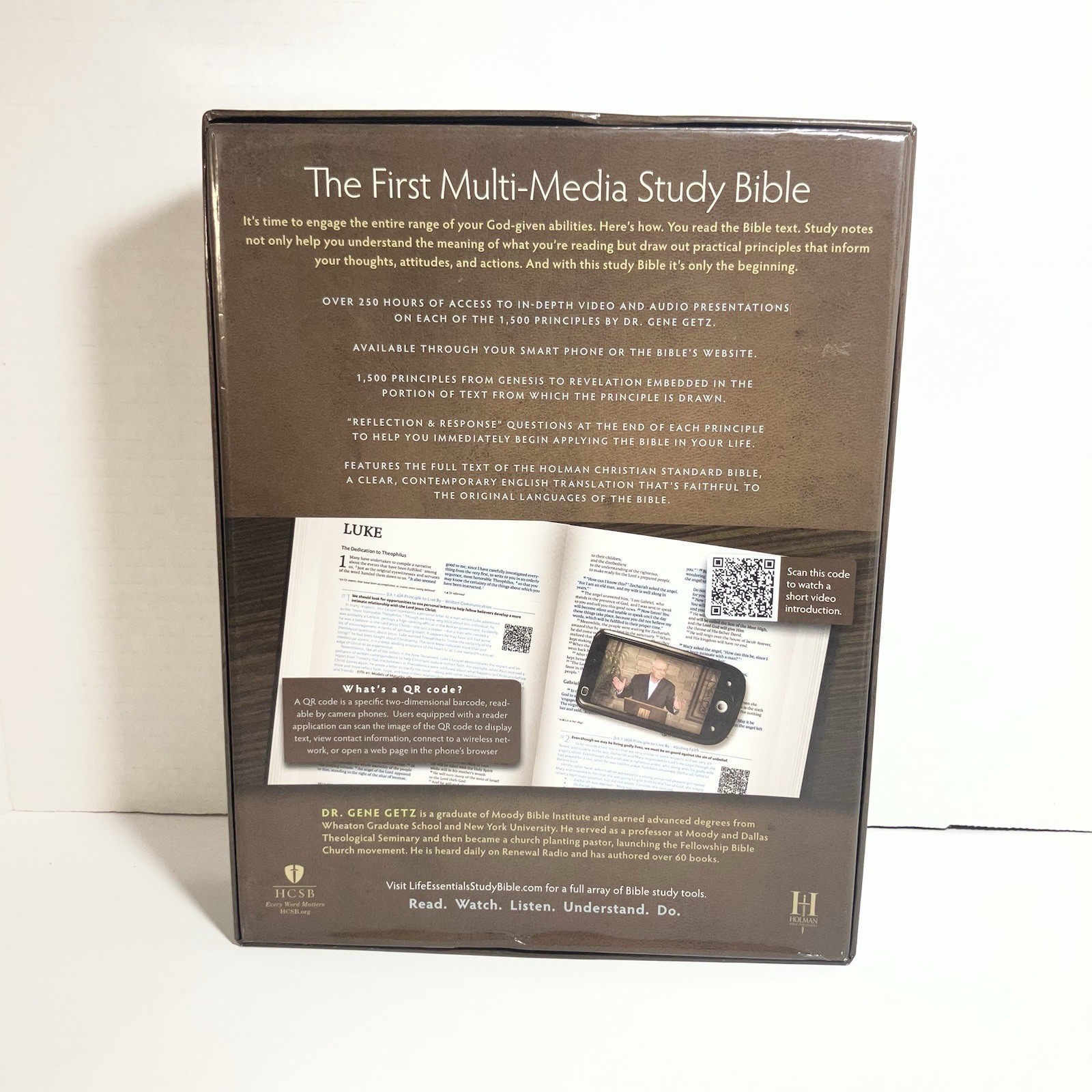 Life Essentials Study Bible, Brown/Blue Simulated Leather Indexed : Biblical…