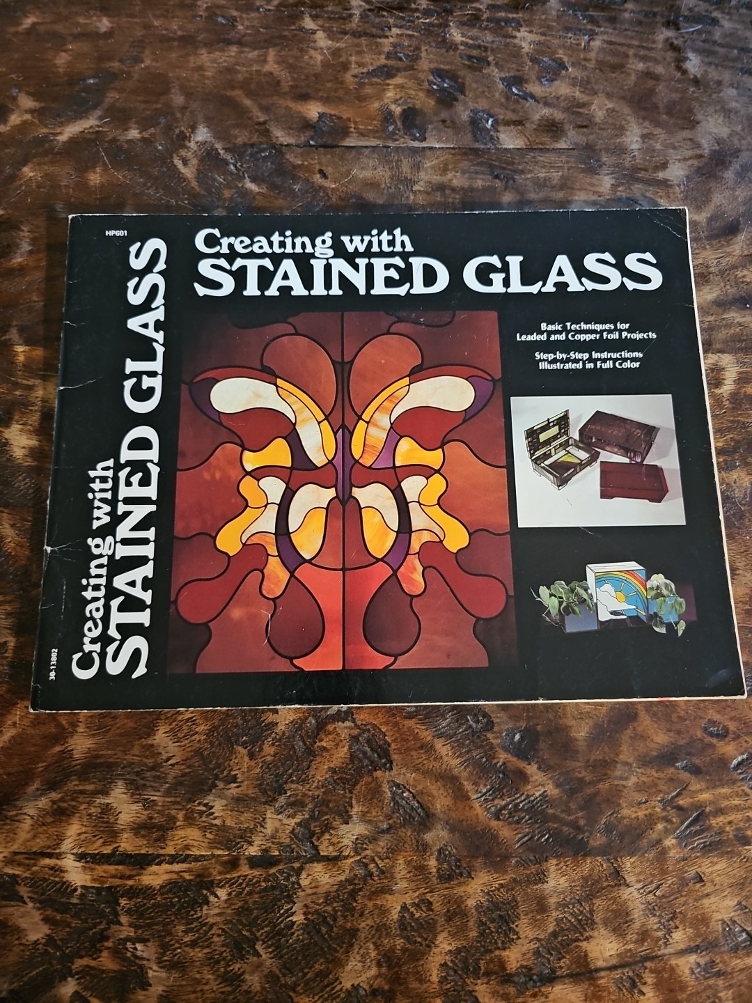 Vintage Stained Glass Book Lot Pattern Instruction Craft Terrarium Books