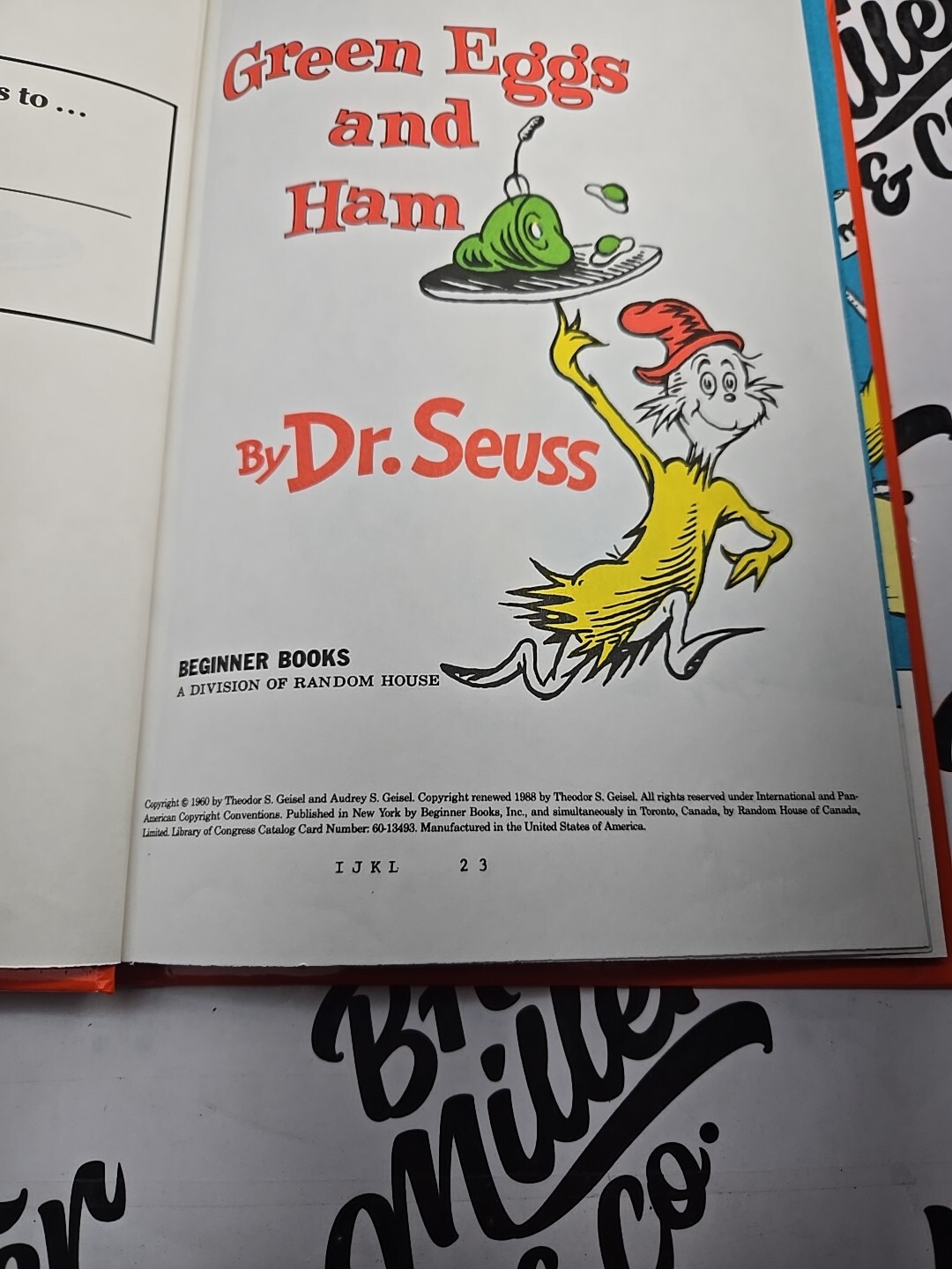 Green Eggs And Ham by Dr. Seuss (1988, Hardcover) Book Children Beginner Books