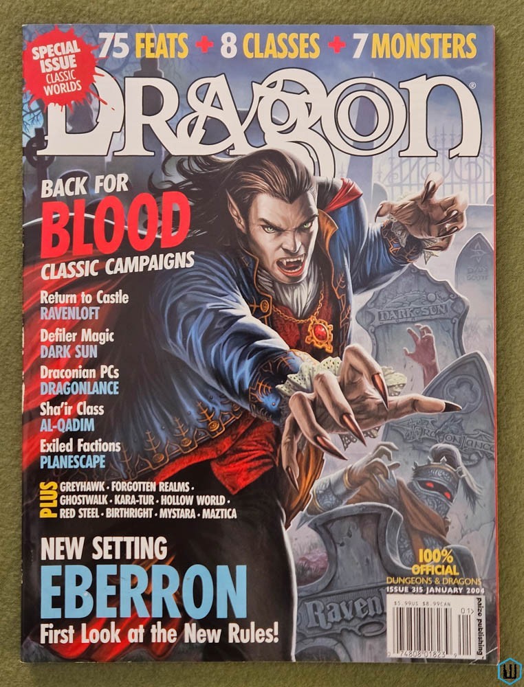 Dragon Magazine, Issue 315: Ravenloft Dark Sun Dragonlance Planescape Paizo