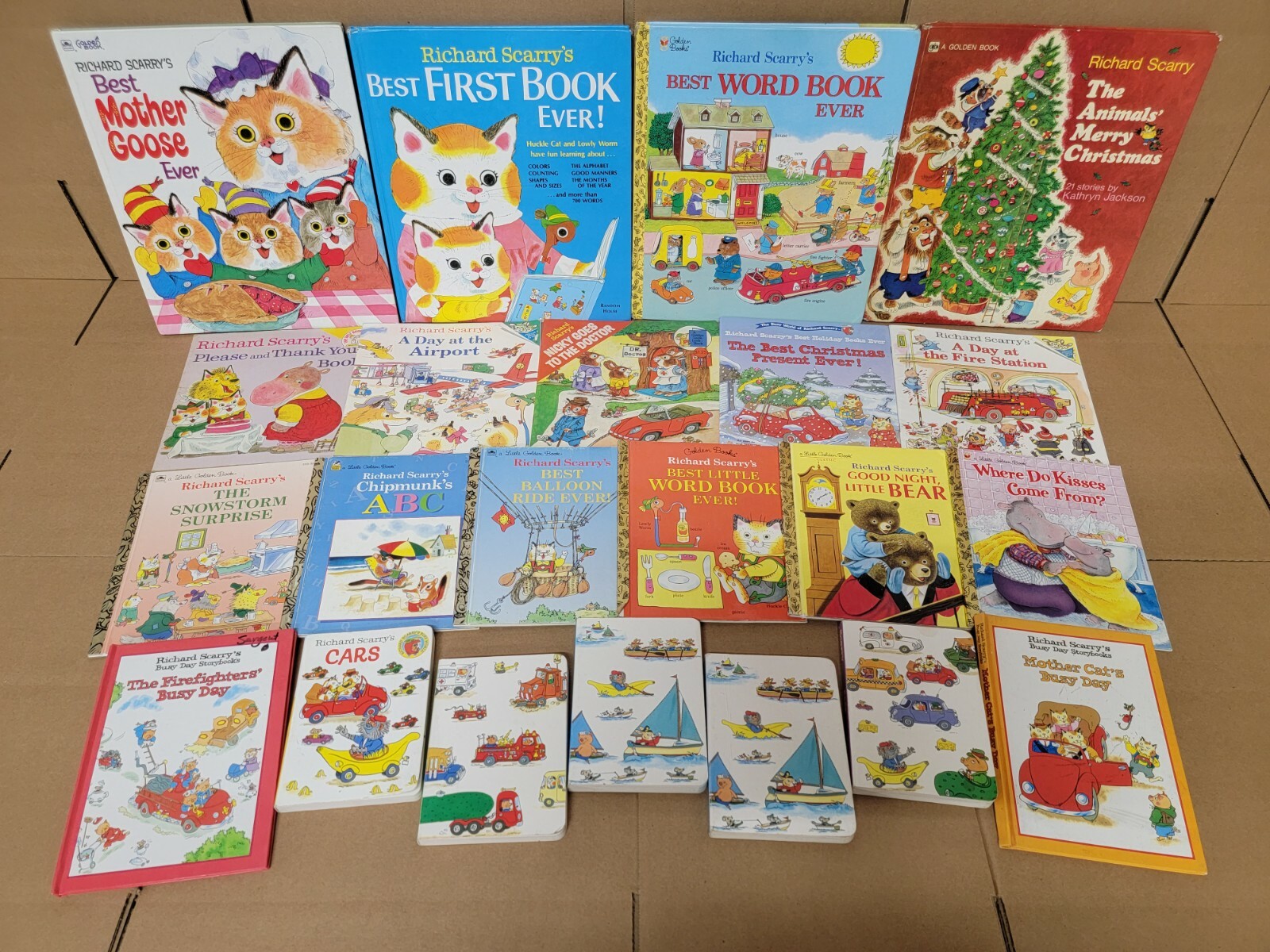 Lot of 5 Richard Scarry Picture Books for Children’s Kid Toddler *Random Set Mix