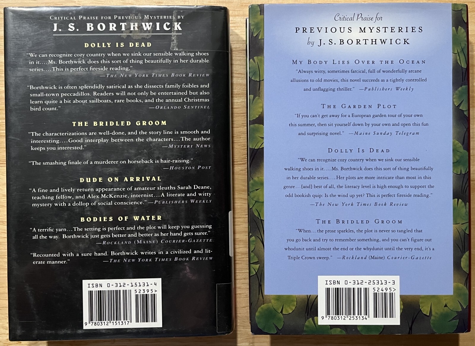 Lot of 2 J.S. Borthwick: Garden Plot ~Coup de Grace (Sarah Deane) FIRST EDITIONS