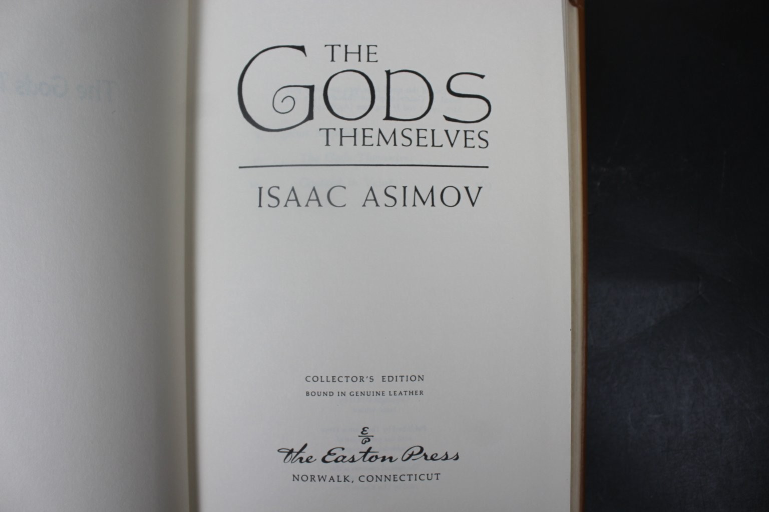 The Gods Themselves Isaac Asimov 1986 Collector’s Edition Leather Easton Press