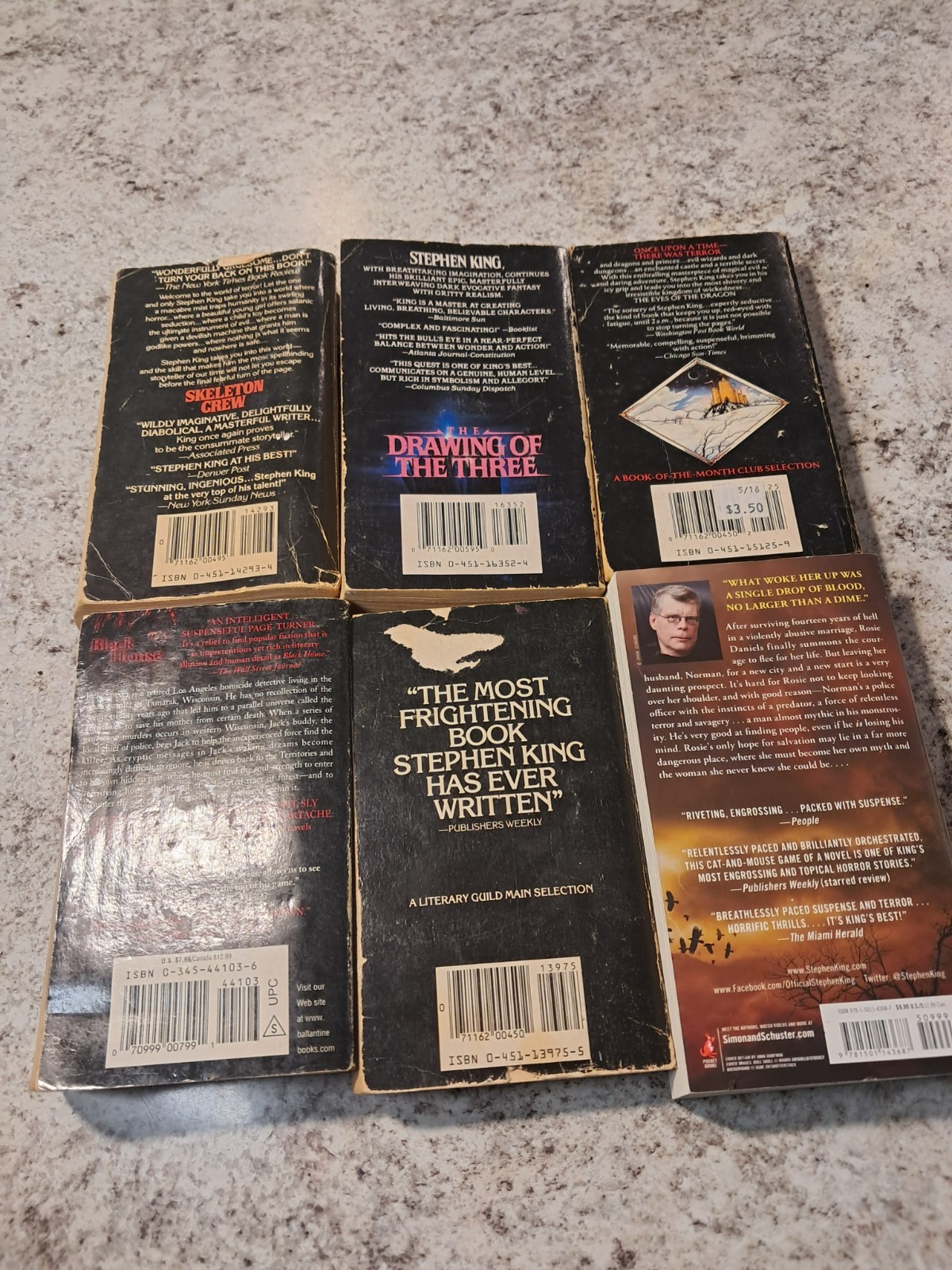 Stephen King 6 Book Lot Books Per Semetary Skeleton Crew Black House & More