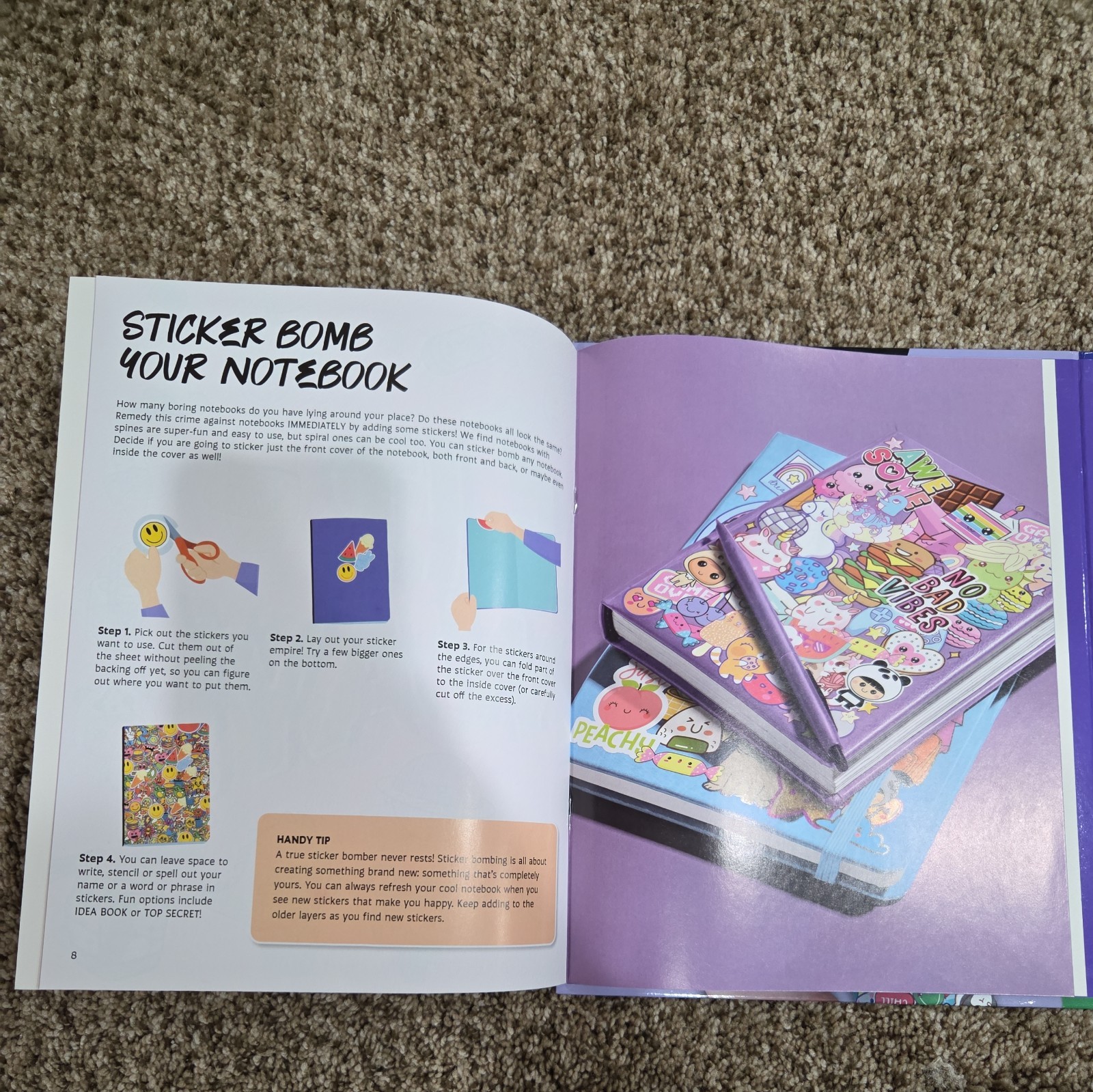 Kaliedoscope (Hinkler) Sticker Bomb “Cool Kawaii” (Hard Cover) Stickers + Book
