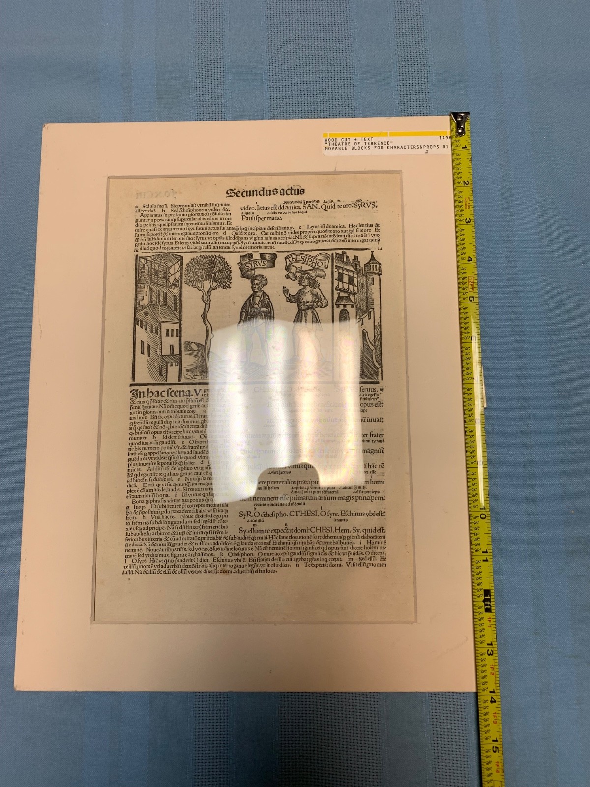 1496 Incunabula Terence Woodcut Theatre Movable Blocks Syrus Thesipho Leaf