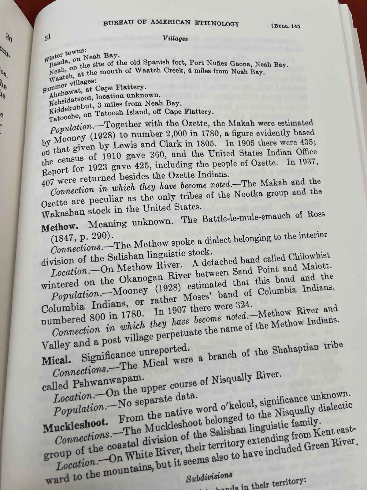 Indian Tribes of Washington, Oregon & Idaho by John Reed Swanton PB Ye Galleon