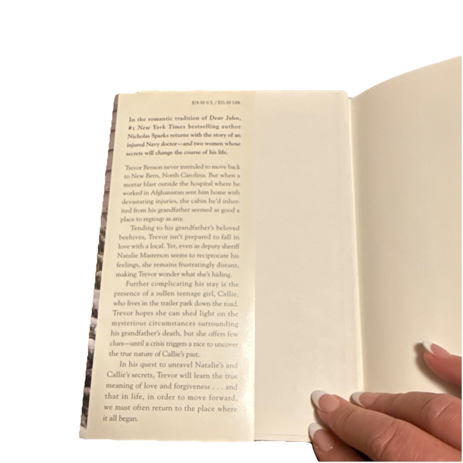 Book Nicholas Sparks The Return Hardcover 2020 Grand Central Dust Jacket