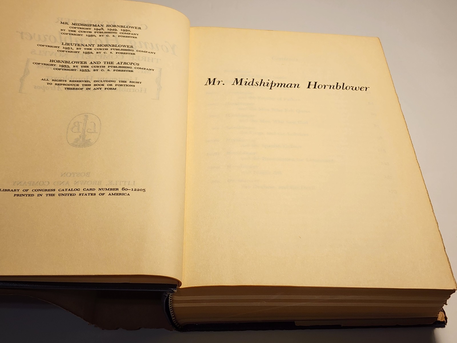 Young Hornblower (Midshipman, Lieutenant, Atropos) – C.S. Forester, 1972 hc, BCE
