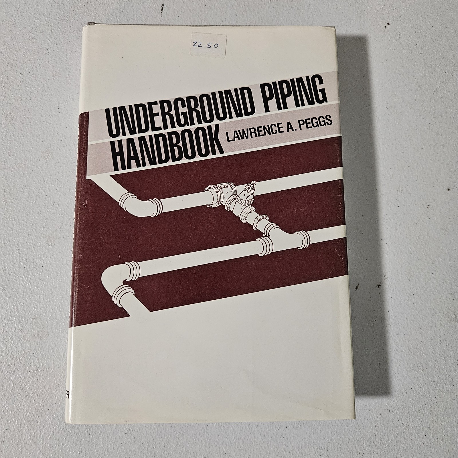 Underground Piping Handbook, Lawrence Peggs, 1985, 1st Edition, HC,