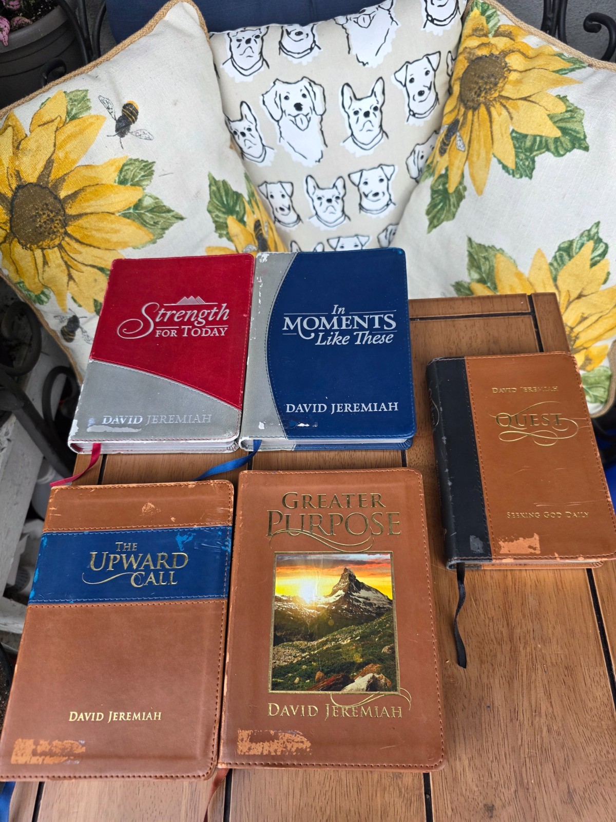 DAVID JEREMIAH Leather Devotional Book Lot of 5 CHRISTIAN BIBLE STUDY Books
