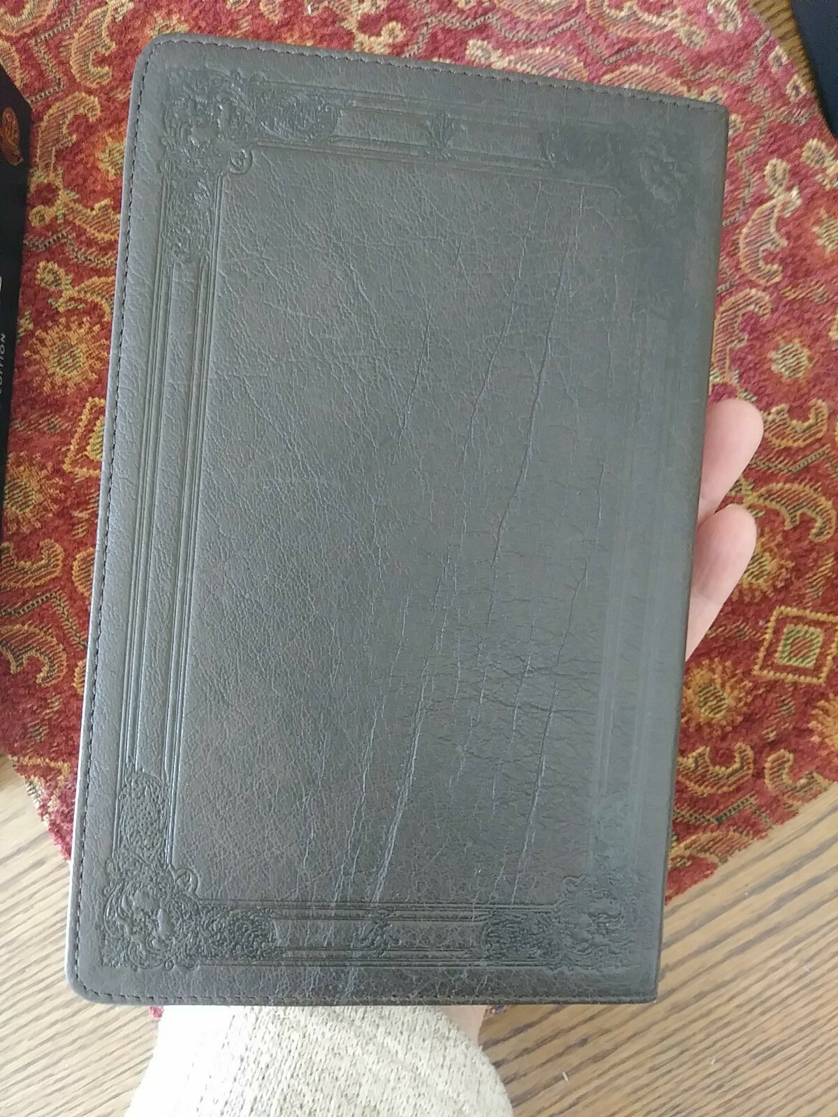 KJV Genuine Buffalo Hide Bible Thinline Thumb Indexed ~ Brown Leather new in box