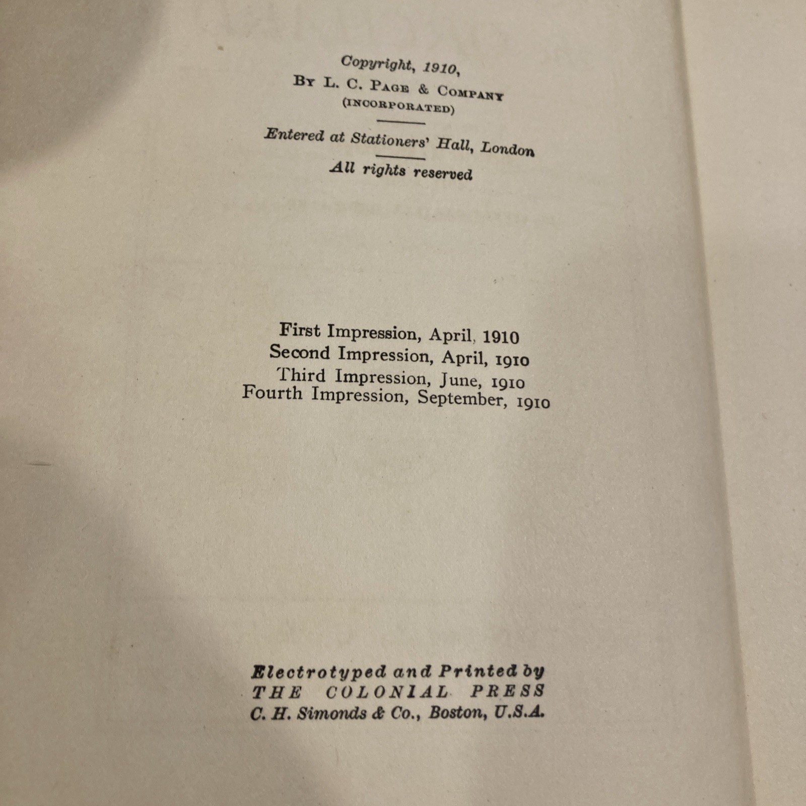 1910 4th IMPRESSION KILMENY OF THE ORCHARD L. M. MONTGOMERY LOOSE SPINE PAGES