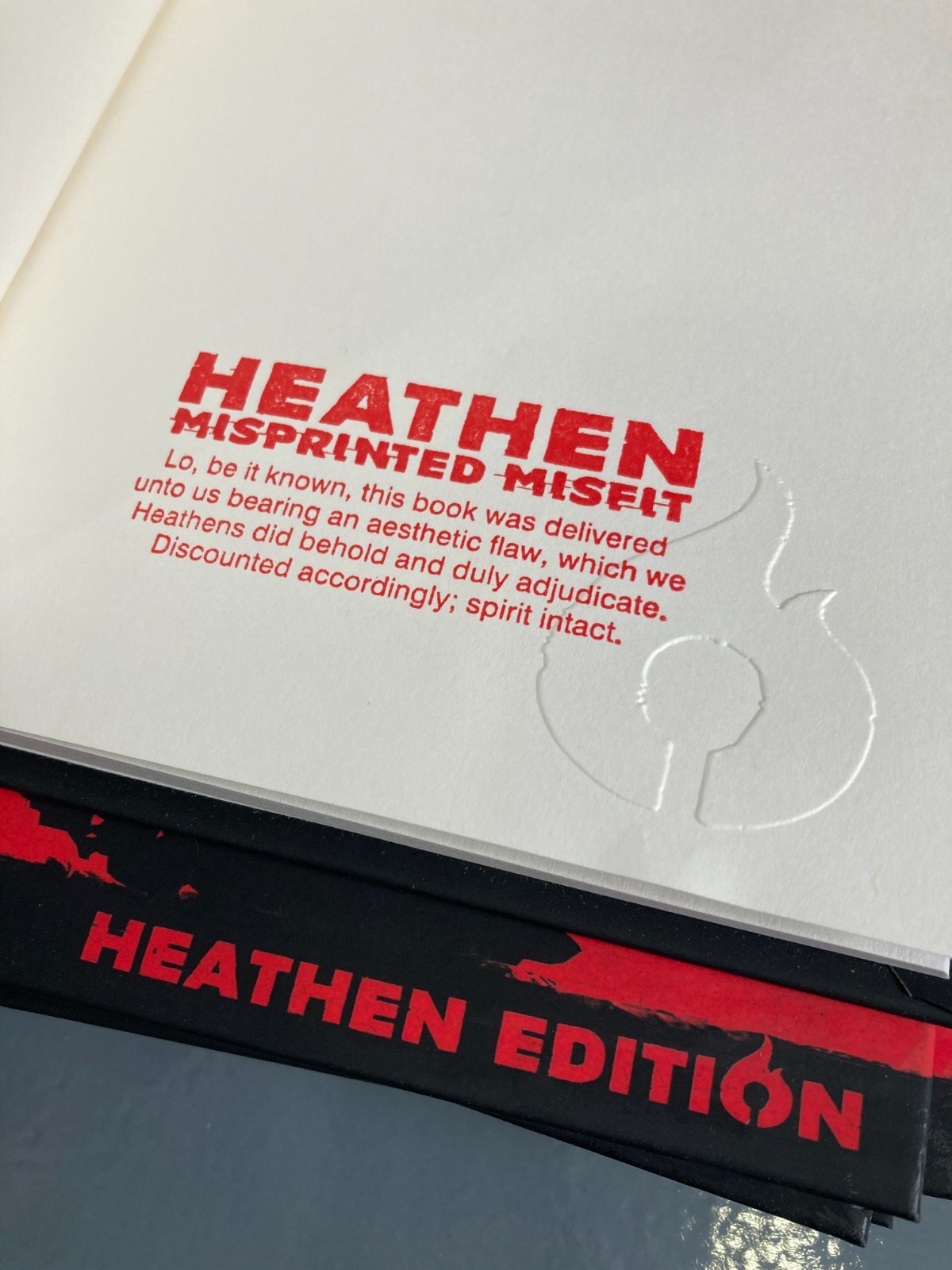 Anthem by Ayn Rand (Heathen Edition) Hardcover MISPRINTED MISFIT