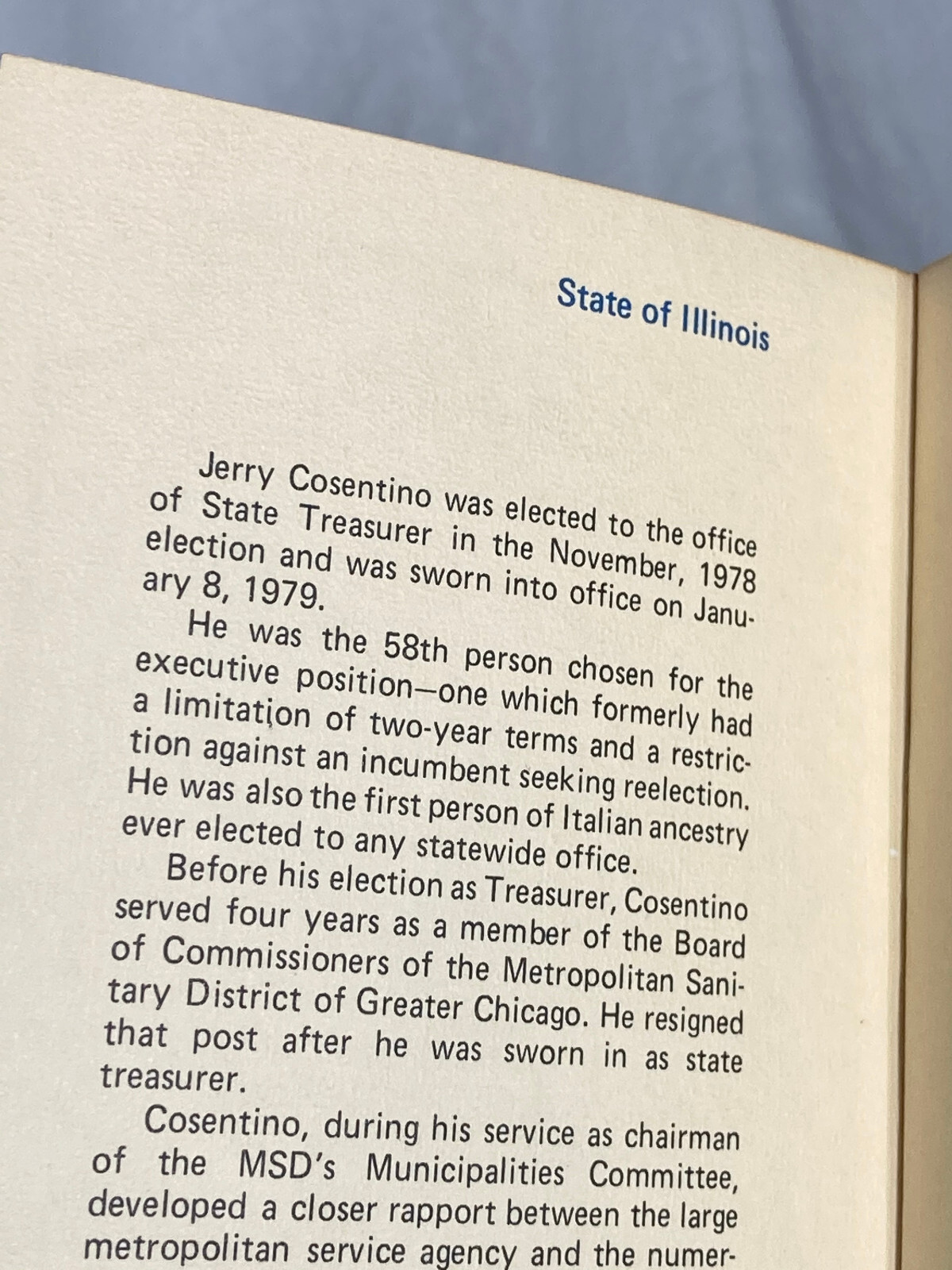 Vntg Office of tState Treasurer pamphlet Book 6/74 State of Illinois 19 pgs USA