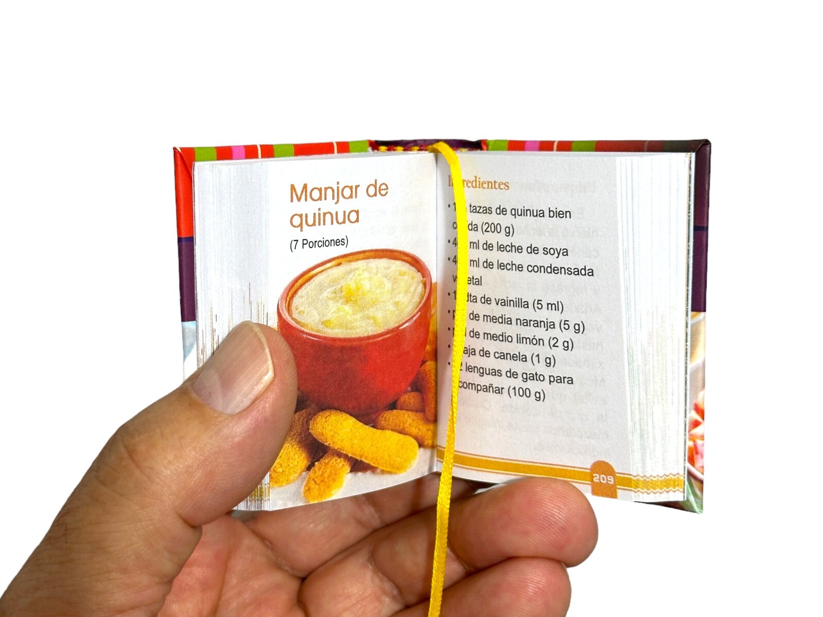 Miniature book “Cocina Vegetariana” more than 80 recipes 320 pages color photos