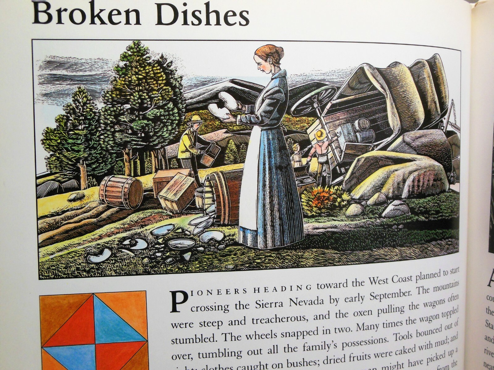 THE SEASONS SEWN Kids Book Quilt Blocks in US History Pioneers Slaves Seasons HB