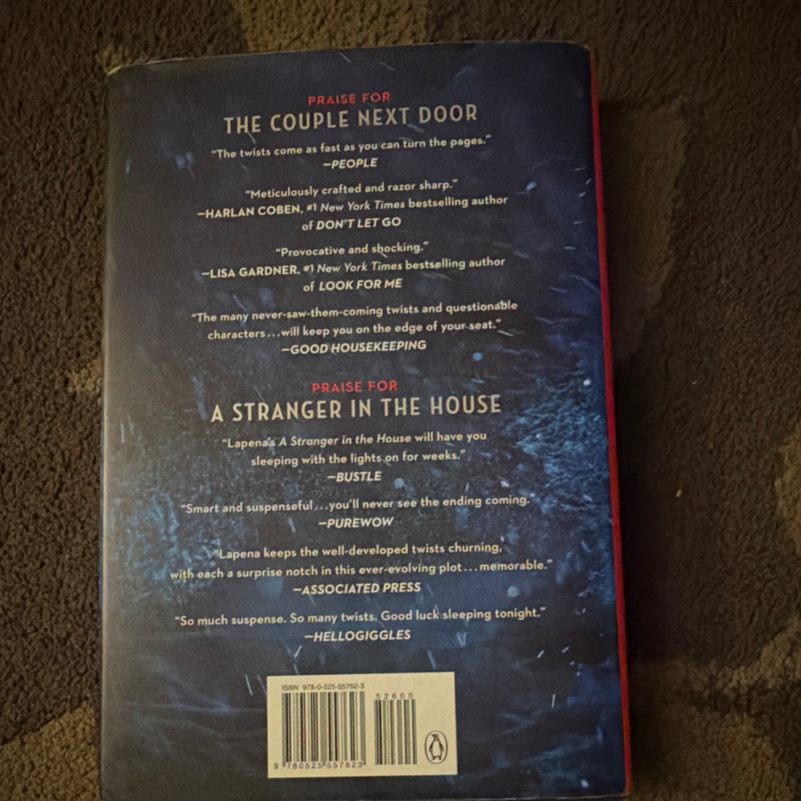 An Unwanted Guest by Shari Lapena Hardcover Thriller Novel Penguin