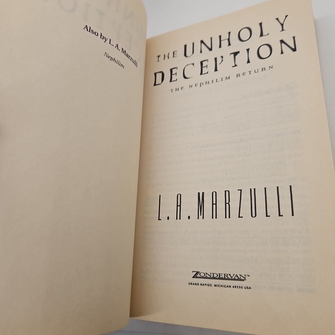 The Unholy Deception The Nephilim Return L A Marzulli 2002 Paperback