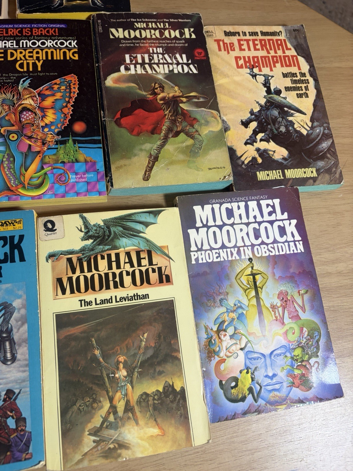 Michael Moorcock 17 Book Lot All 1st Print Elric Eternal Champion DAW Ace Vtg