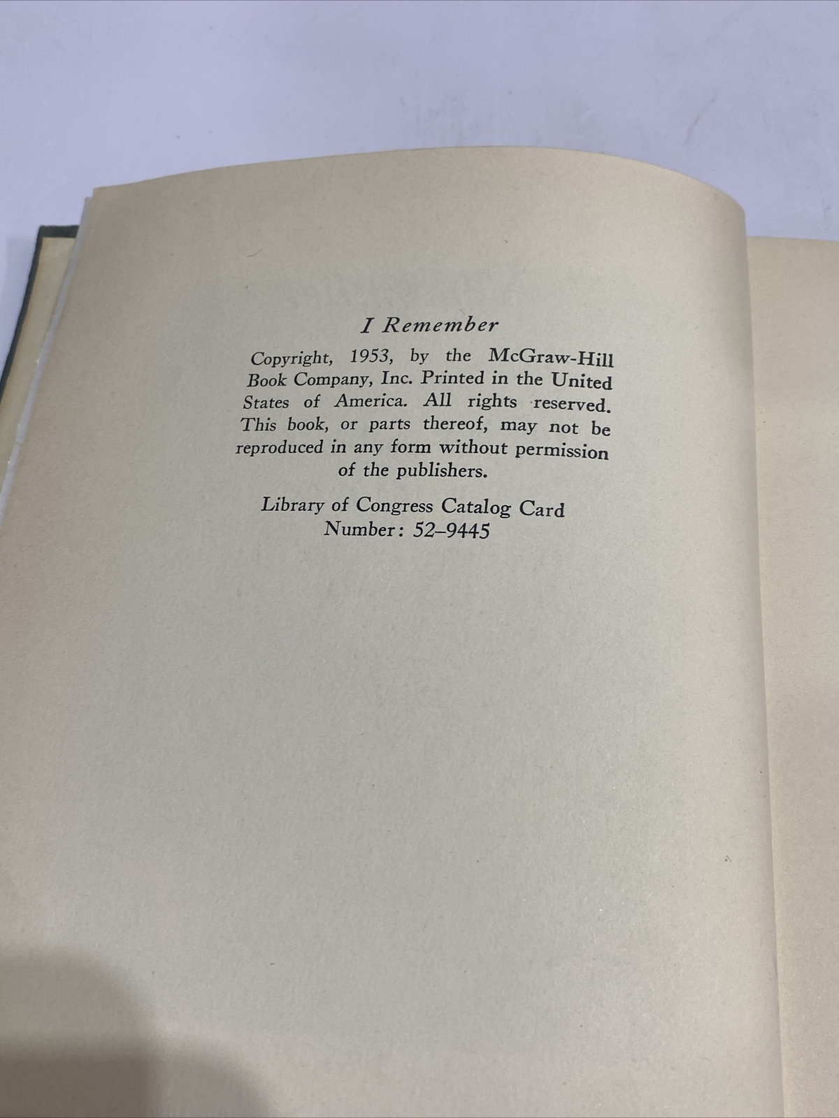 I Remember Dexter Kimbal 1953 1st Ed. Professor Mechanical Engineering Cornwell