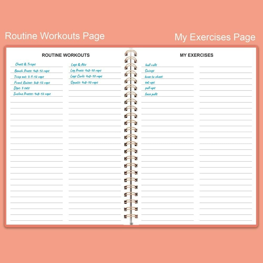 A5 Workout Planner for Weight Loss – 136 Pages with Health Tracking Layout