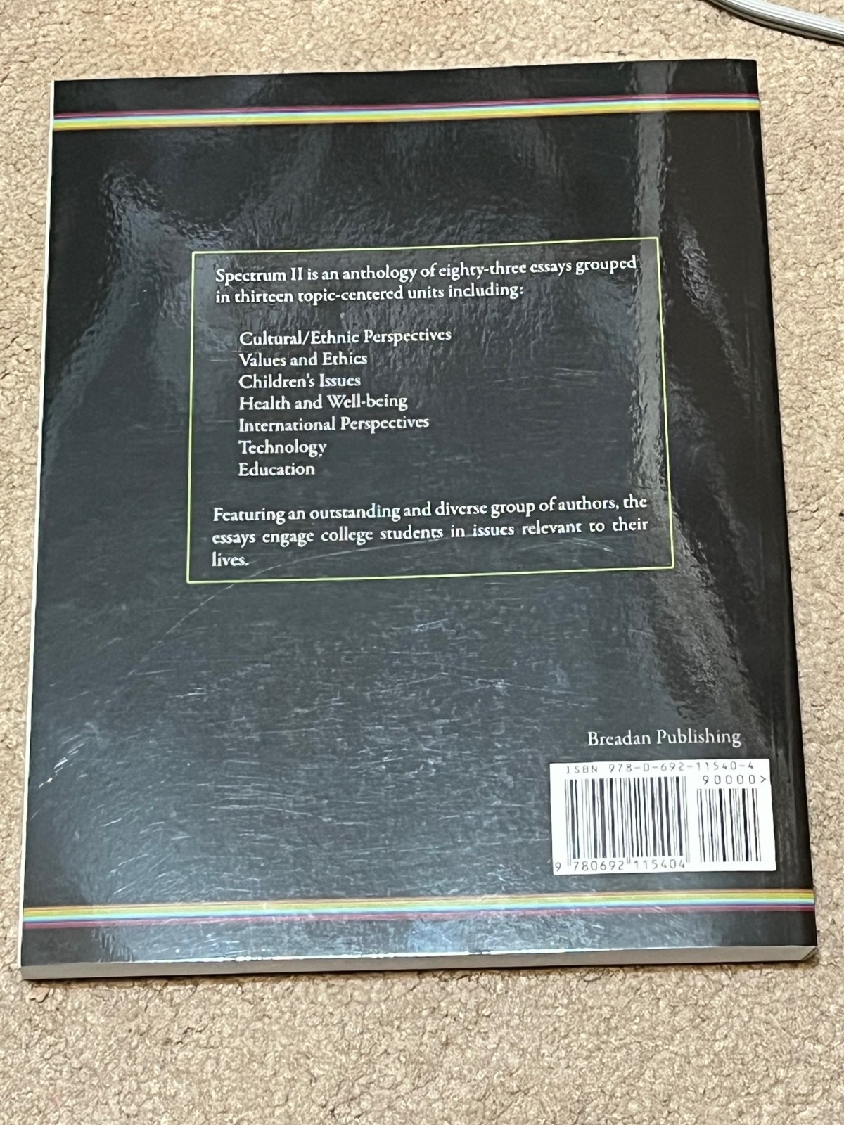 SPECTRUM II A Collection of Engaging Essays, Softcover,Megan Rizzoli ,2018