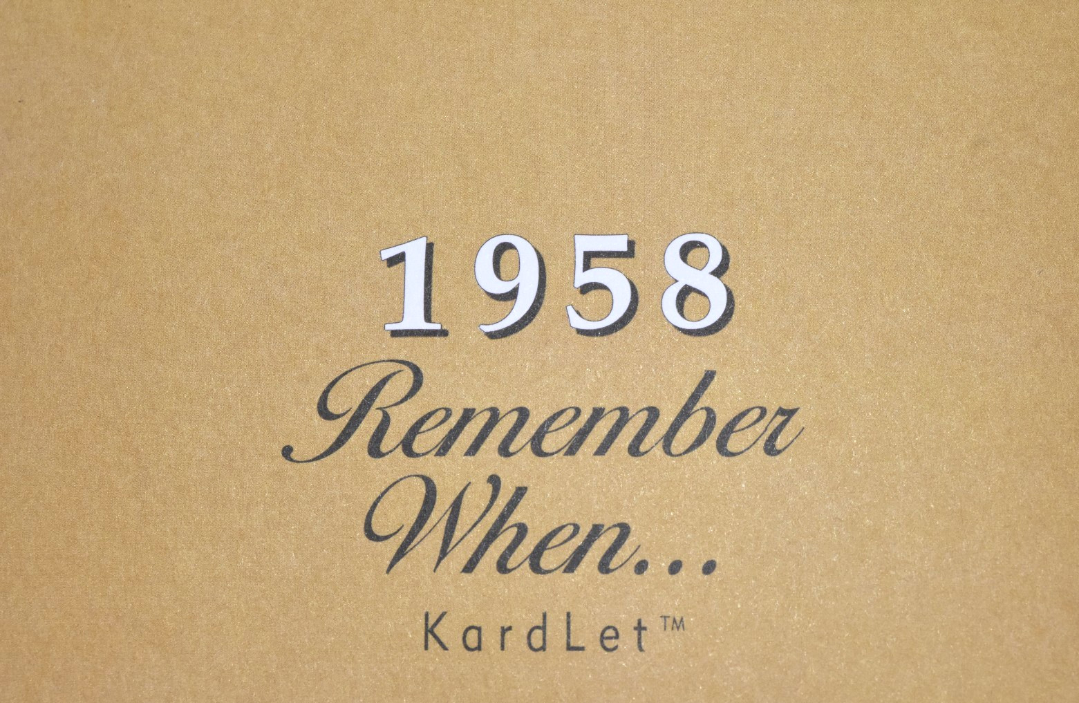 VTG “1958 REMEMBER WHEN – A Look Back in Time,” (5″ x 8″) Booklet, 12 Pages, New