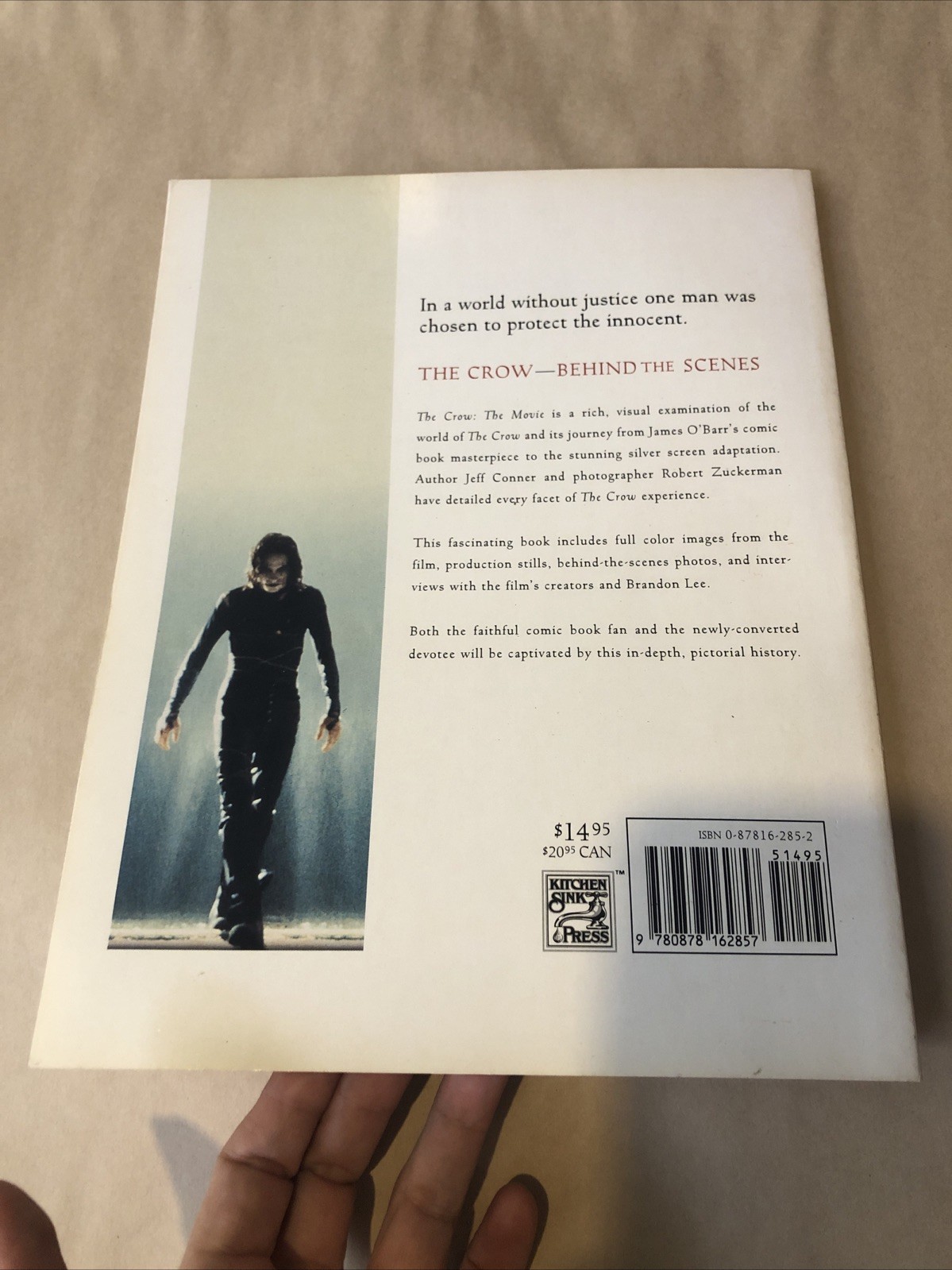 The Crow : The Movie Behind The Scenes by Jeff Conner (1994) Brandon Lee Book