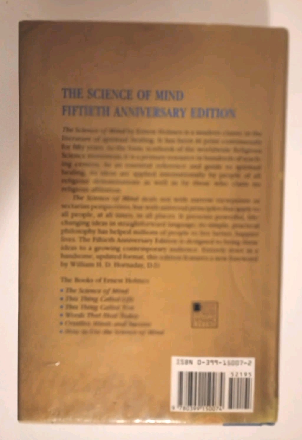 The Science of Mind by Ernest Holmes 1988 50th Anniversary Edition HC DJ