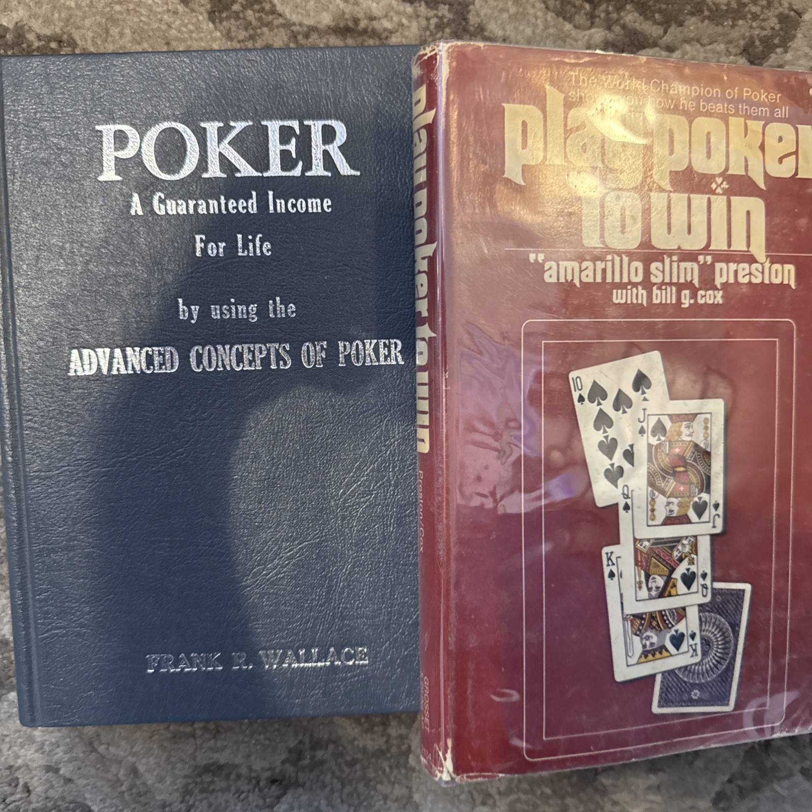 Lot Of 9 Vintage Poker Books. Wallace, Ashbury, Castle,Hallidays, Green, Davis