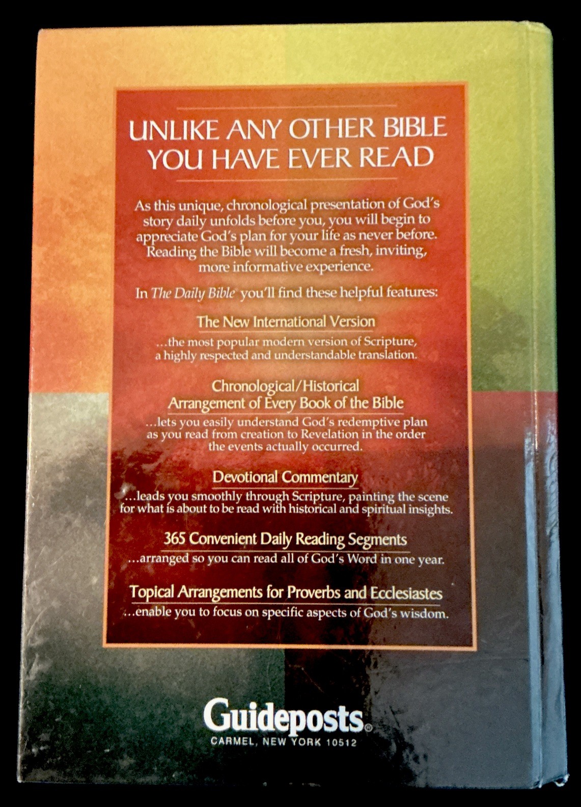 The Daily Bible In Chronological Order 365 Daily Readings NIV F LaGard Smith HC