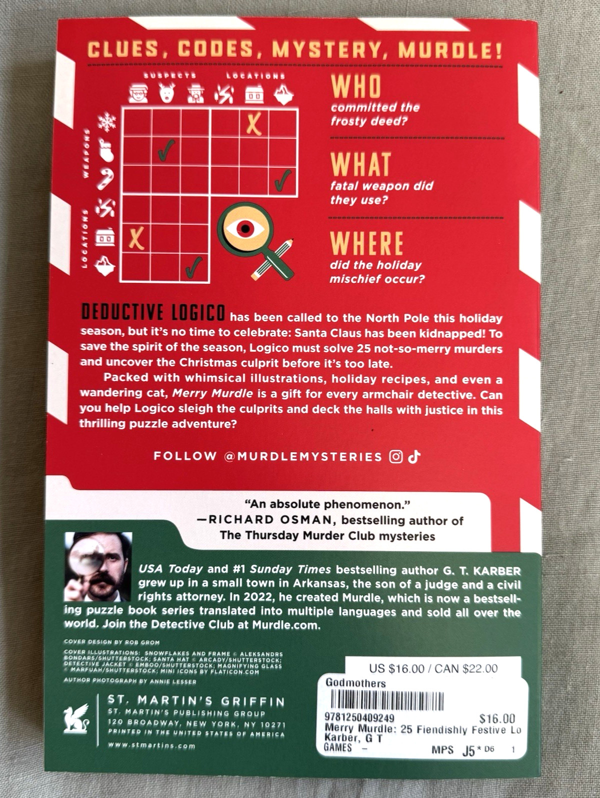 Merry Murdle G.T. Karber The Sunday Times Bestselling Series 2025 Logic Puzzles