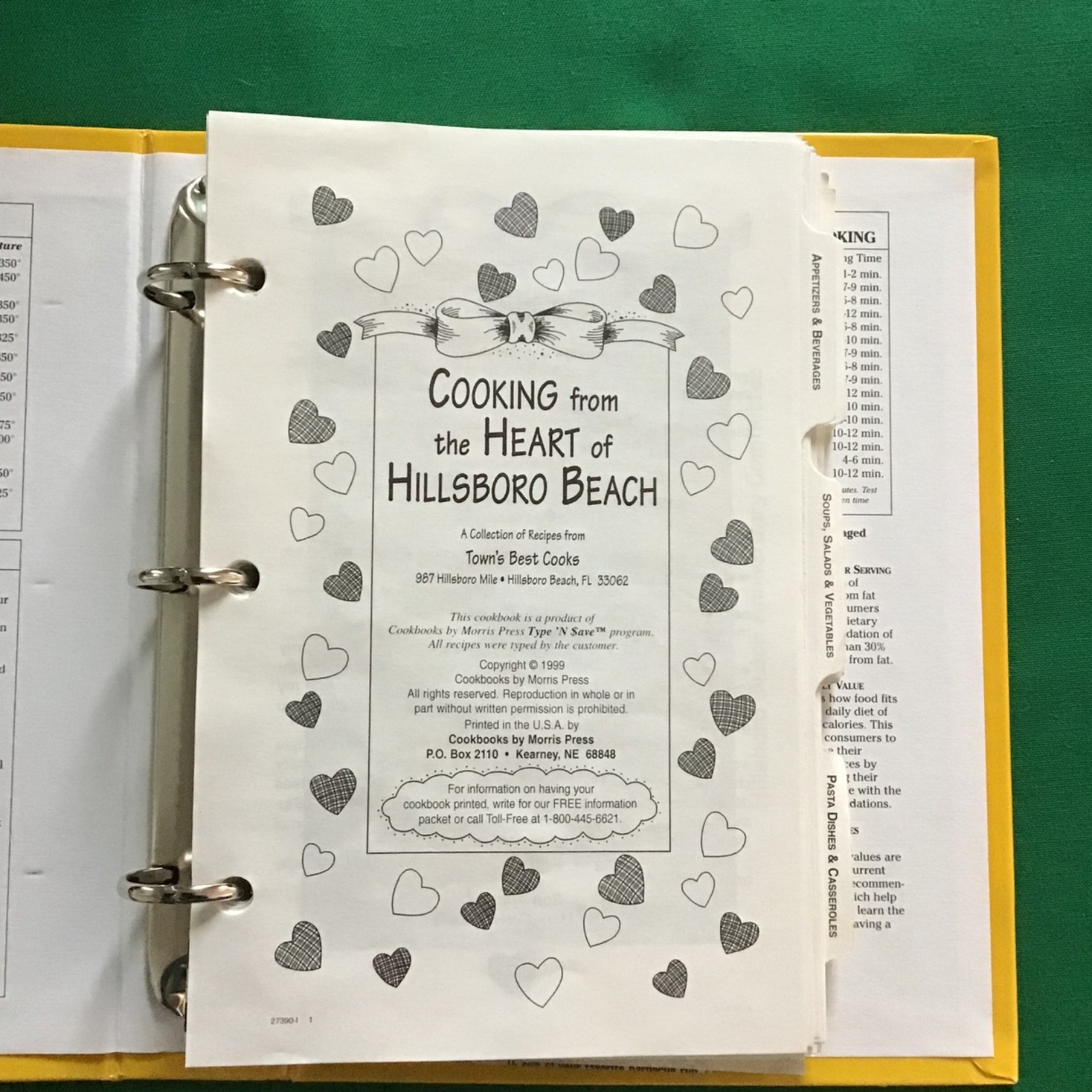 Hillsboro Beach Florida Residents Community Vtg 1999 Cookbook SEE INDEX PHOTOS
