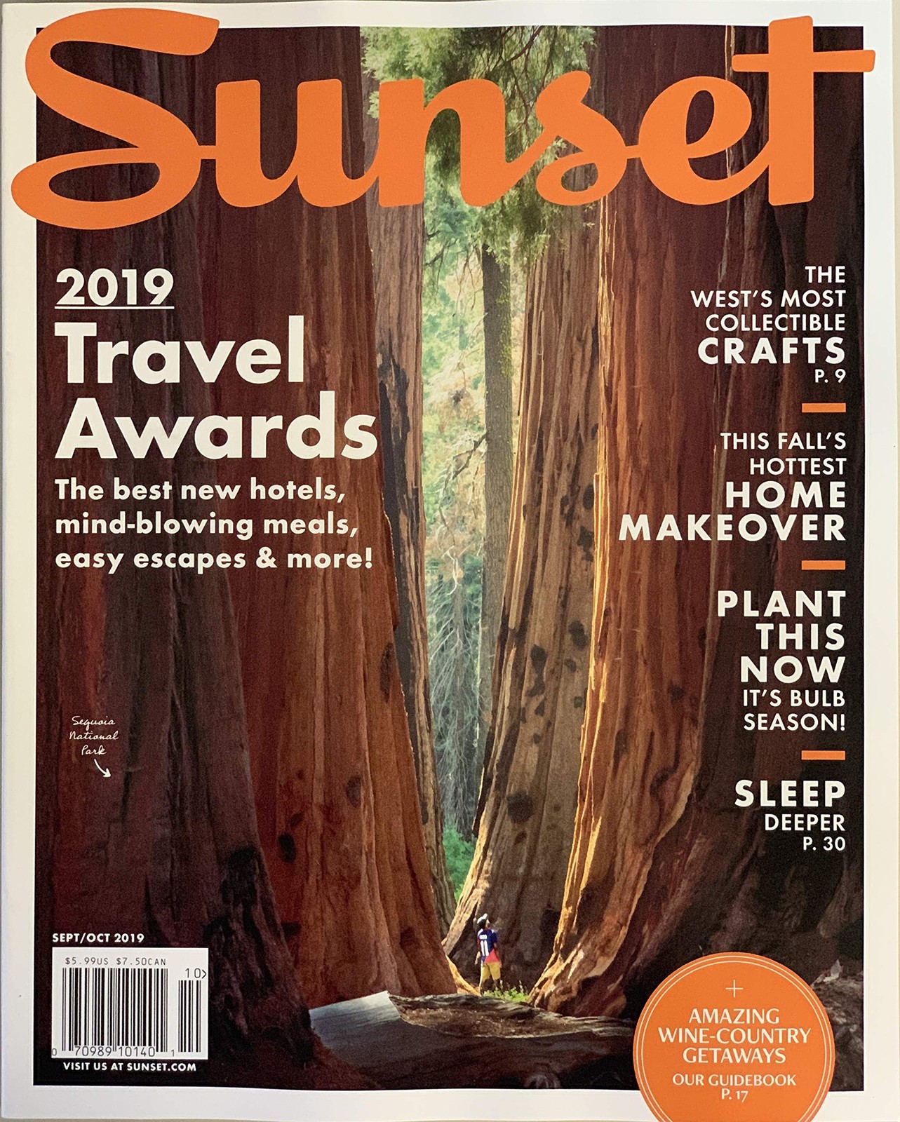 SUNSET MAGAZINE – SEPT / OCT 2019 – ” TRAVEL AWARDS “