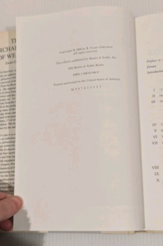 The Archaeology of Weapons: Arms and Armor by Ewart Oakeshott–Collectible Rare