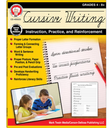 Cursive Writing: Instruction, Practice, and Reinforcement, Grades 4 – 9 – GOOD
