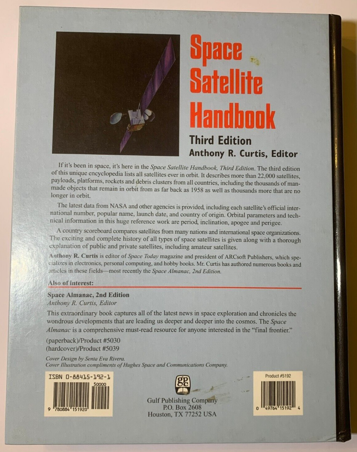 Space Satellite Handbook by Anthony R. Curtis (1994, Third Ed, Hardcover)