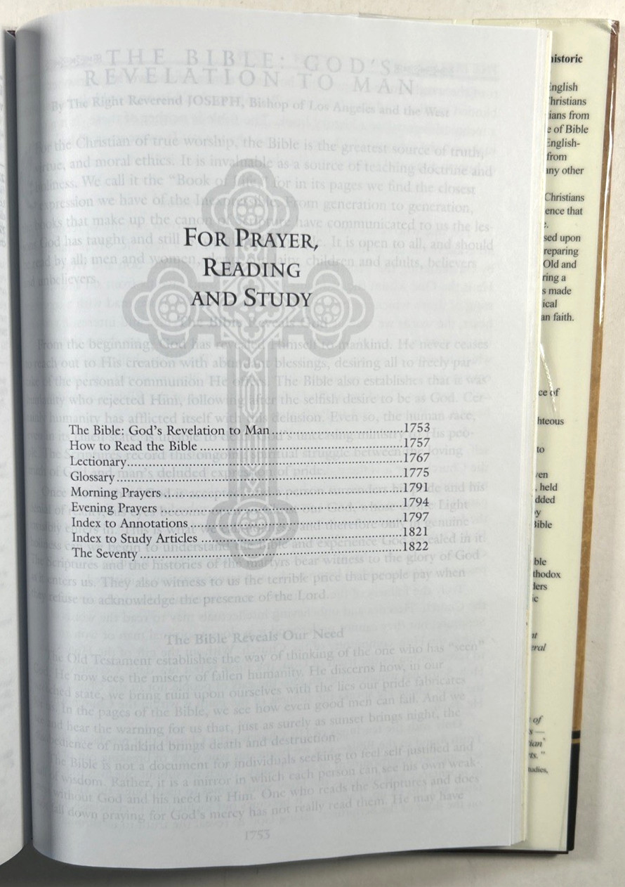 NKJV Orthodox Study Bible Hardcover NKJV (NT) St. Athanasius Septuagint (OT) VG