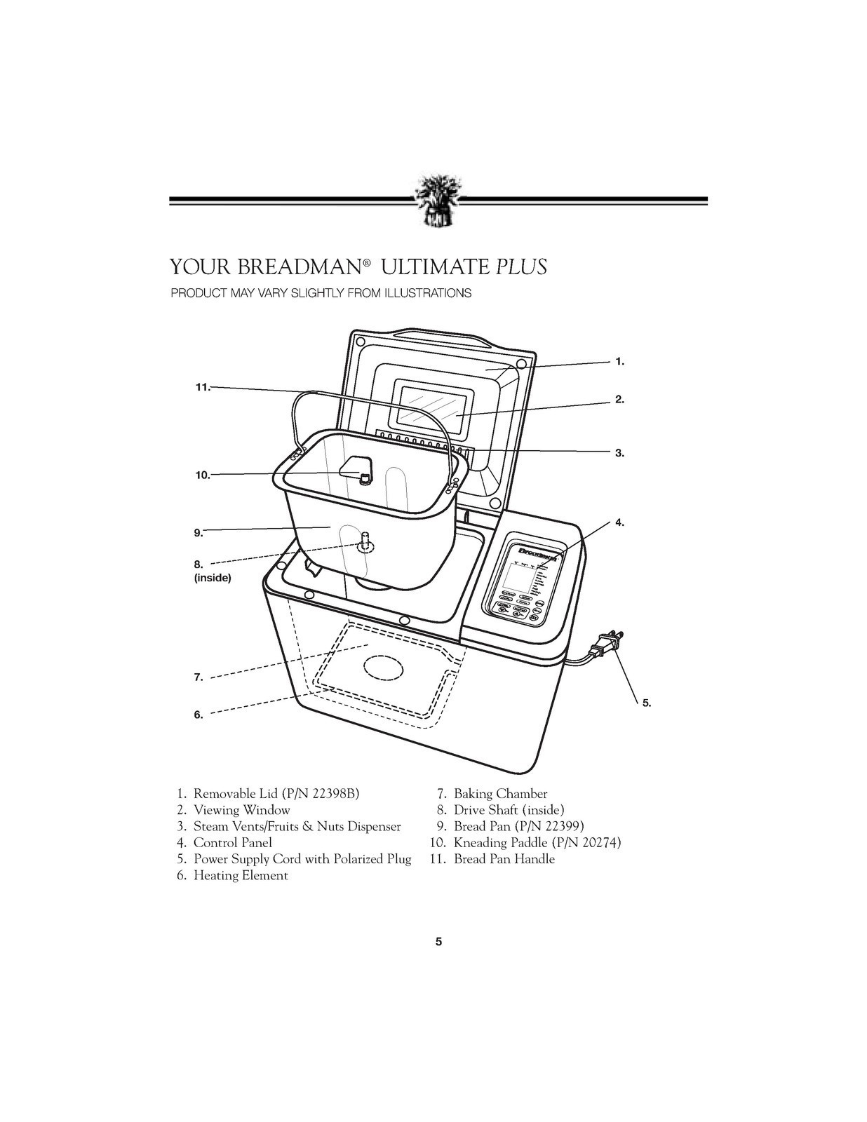 BREADMAN TR2500BC Instruction Manual and Recipes – COIL BOUND – TOUGH COVERING