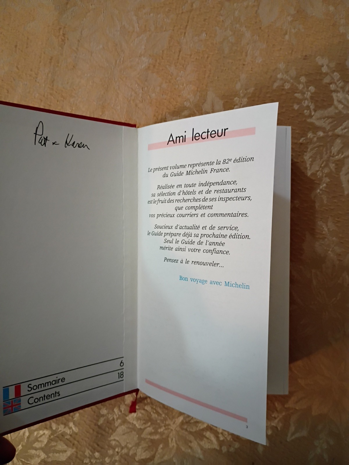 1991 Michelin Guide France Red Hardcover Hotel Restaurant Travel Guide ~ French