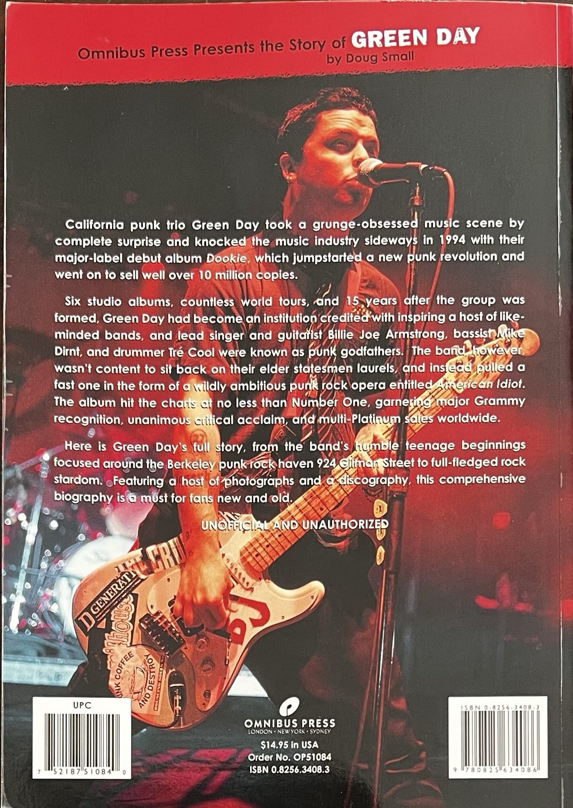 Green Day by Doug Small (2005, Trade Paperback, Omnibus Press)