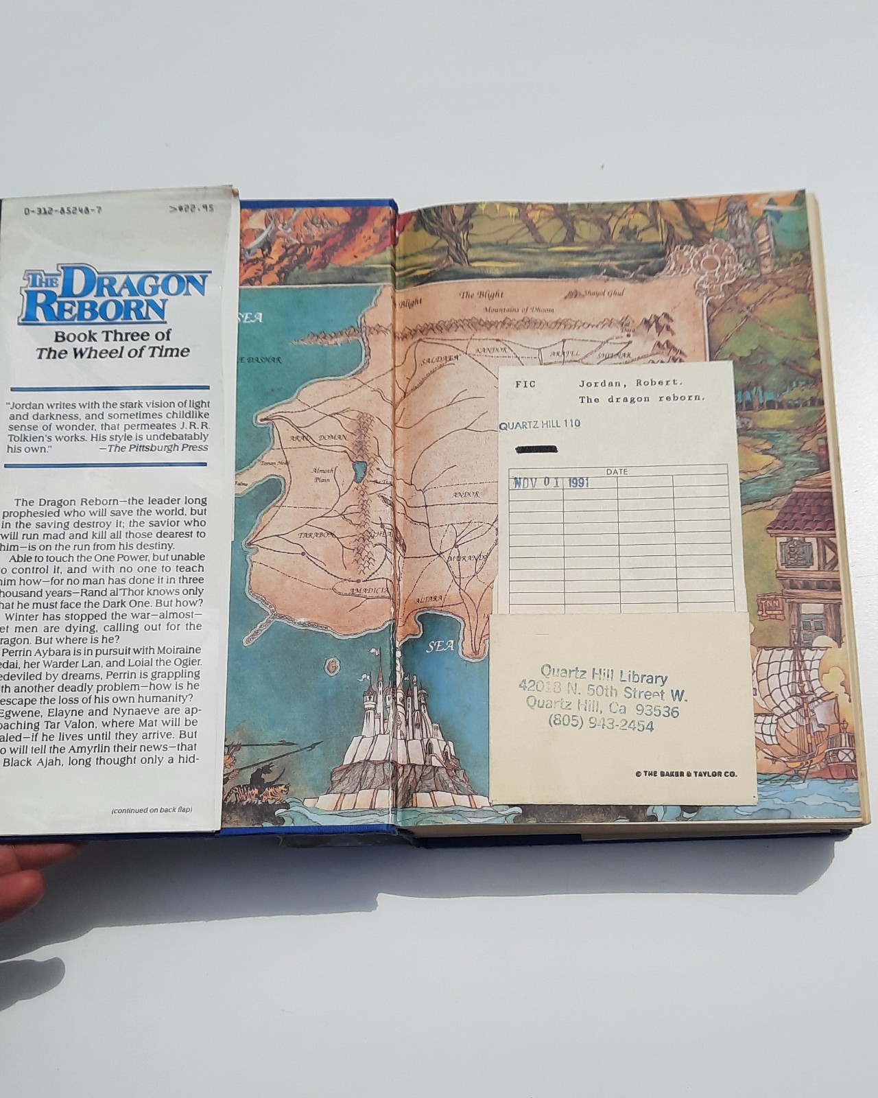 The Dragon Reborn – Robert Jordan (HCDJ, 1991) First Edition/2nd Print, $22.95