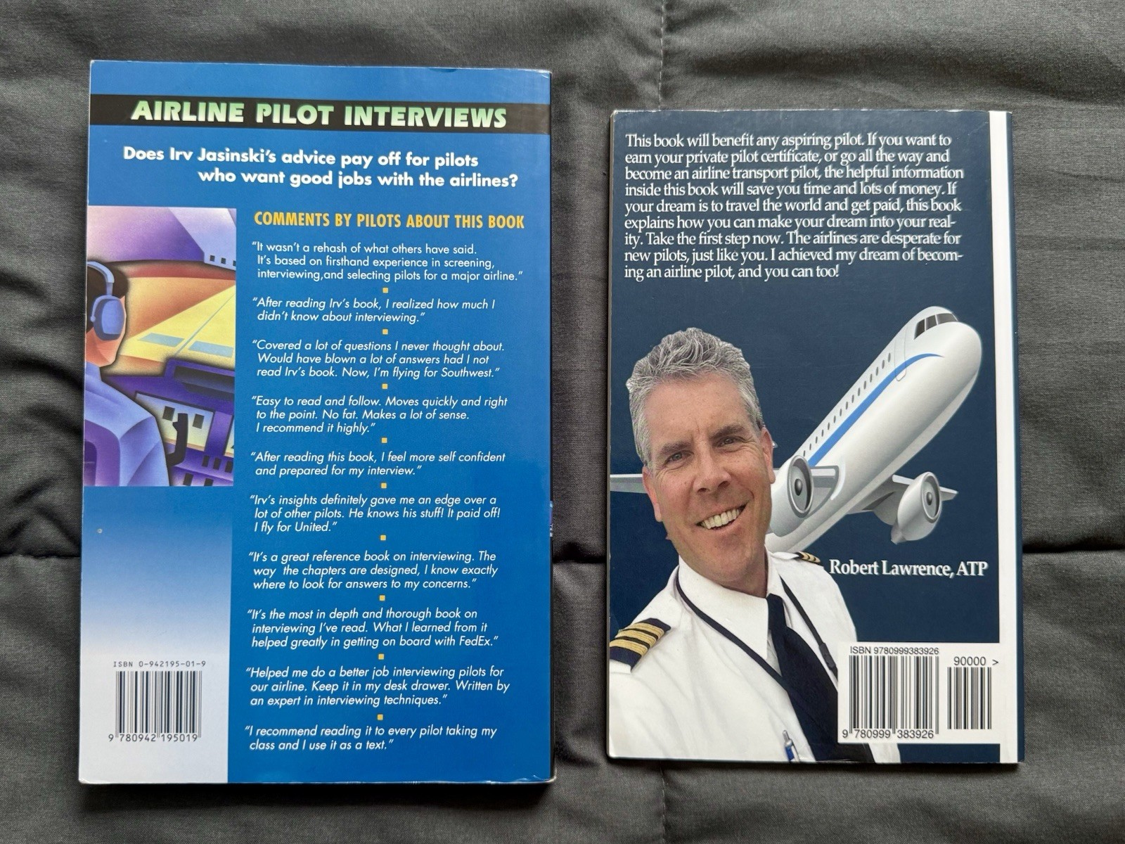 Aviation Airline Career Book Lot – Authors Irv Jasinski & Robert Lawrence, ATP